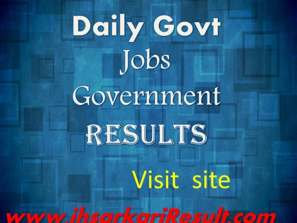 Government Results
