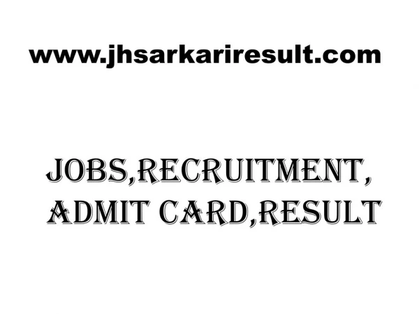 www jhsarkariresult com