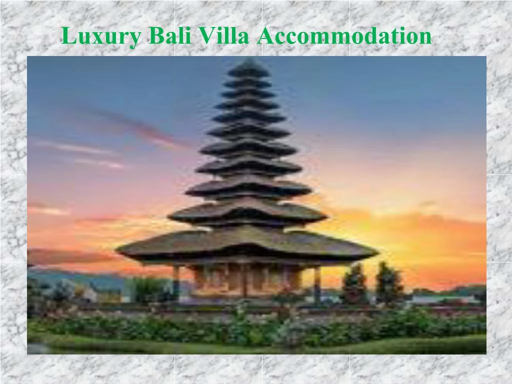 luxury bali villa accommodation