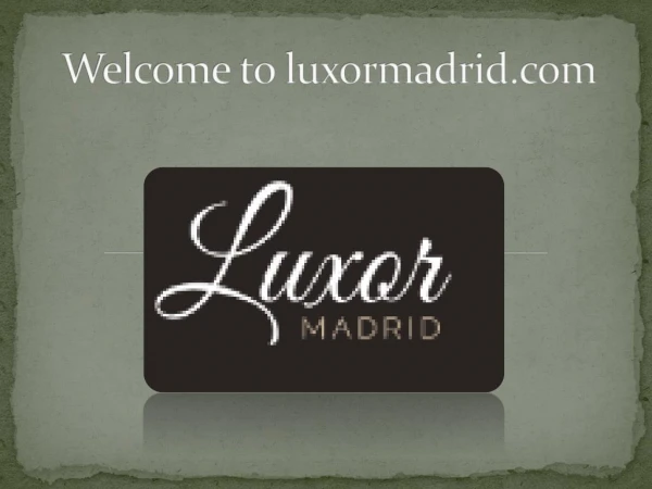 Tantric massage in Madrid - Luxor Madrid massage center