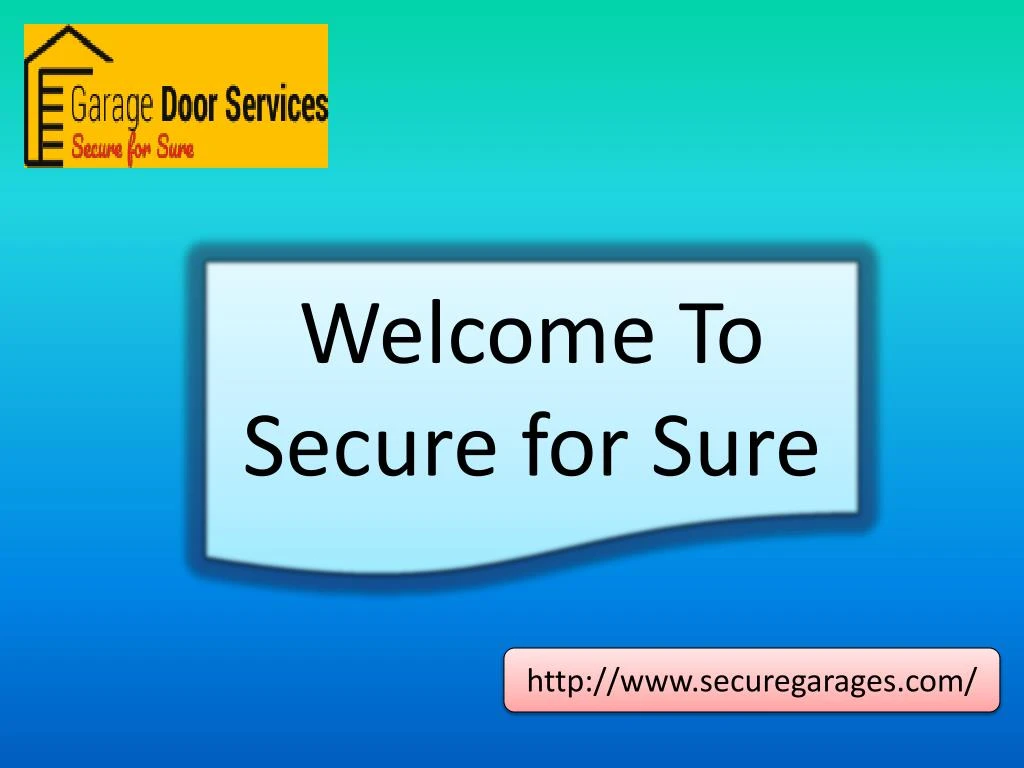 welcome to secure for sure