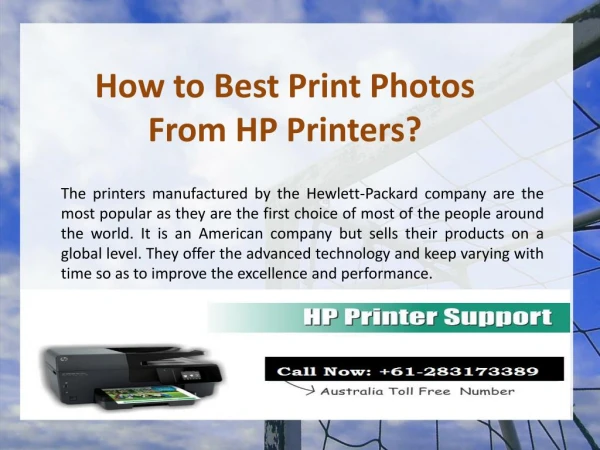 How to good print photos from HP printers?