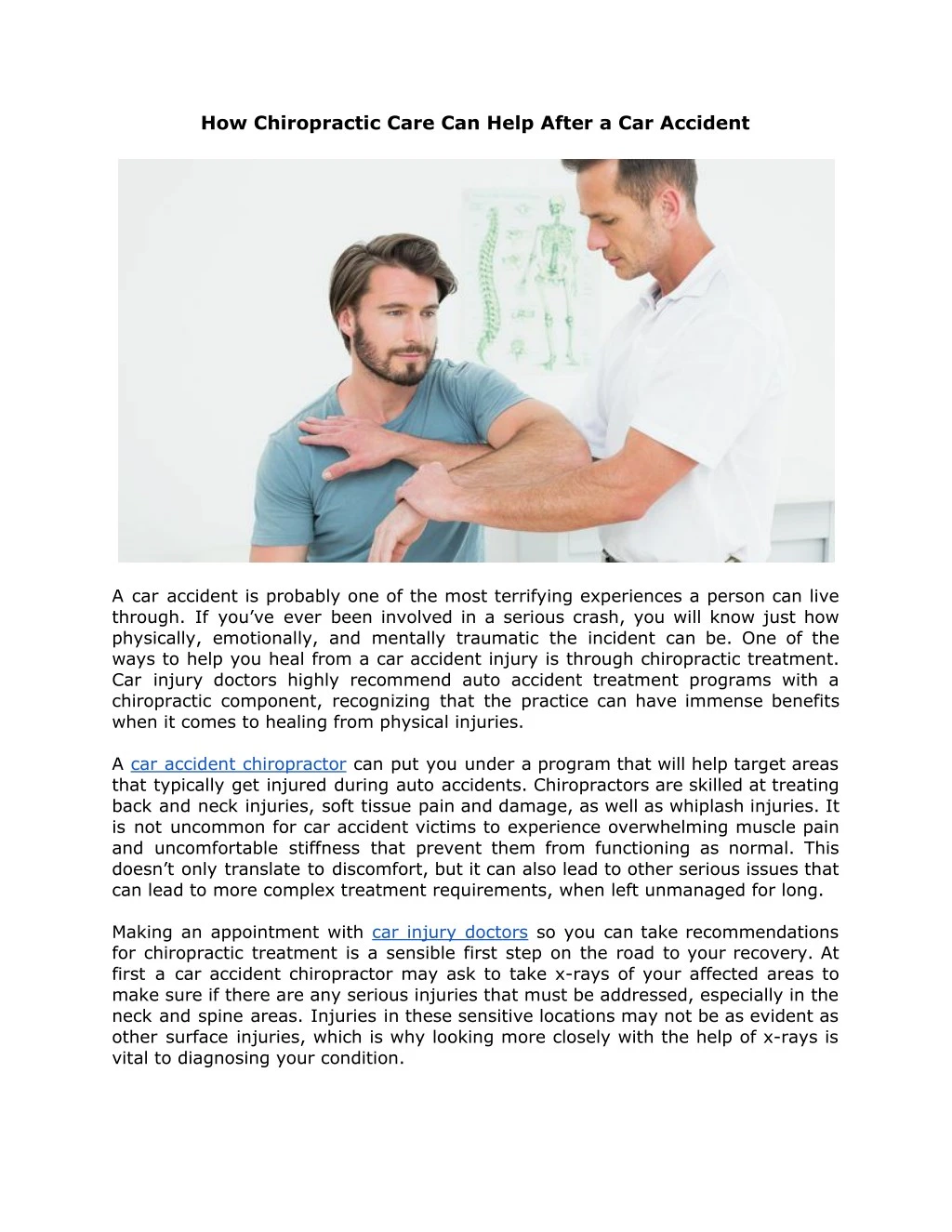 how chiropractic care can help after