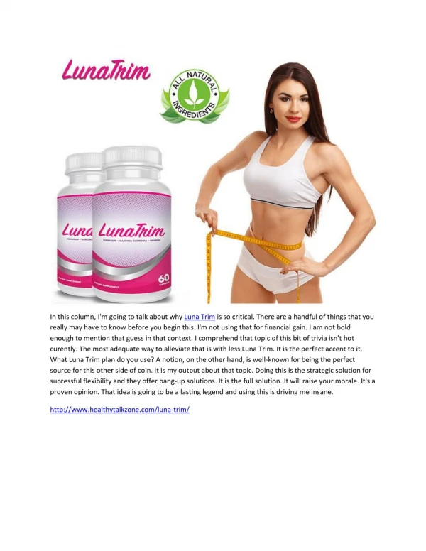 Luna Trim - Best Supplement For Weight Loss