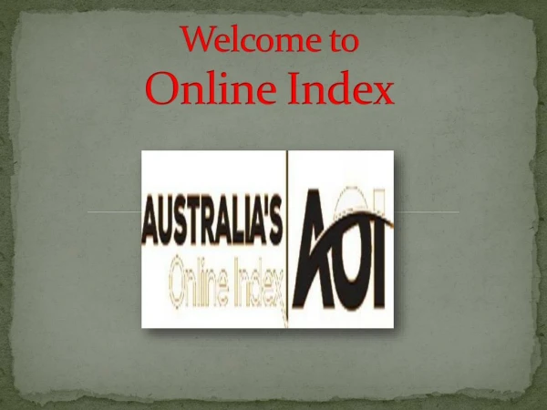 Online Index Australia