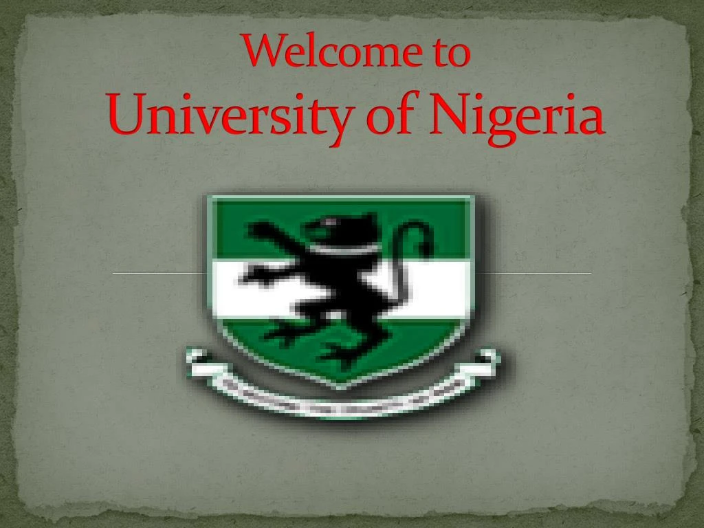 welcome to university of nigeria