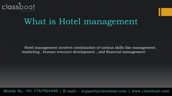 Best hotel management courses in pune