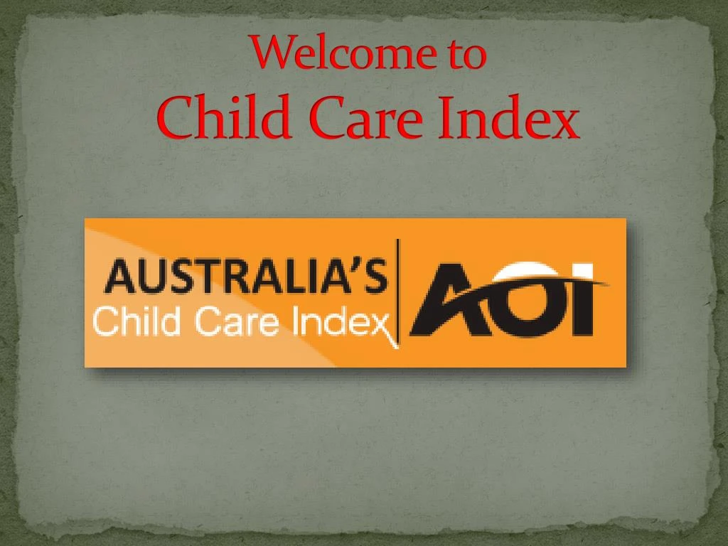 welcome to child care index