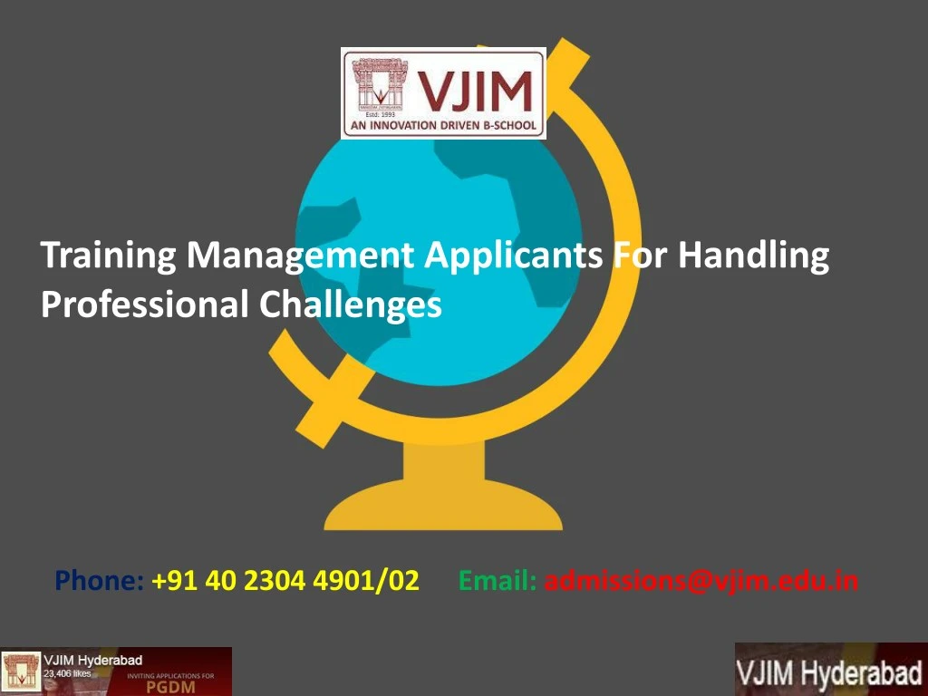 training management applicants for handling