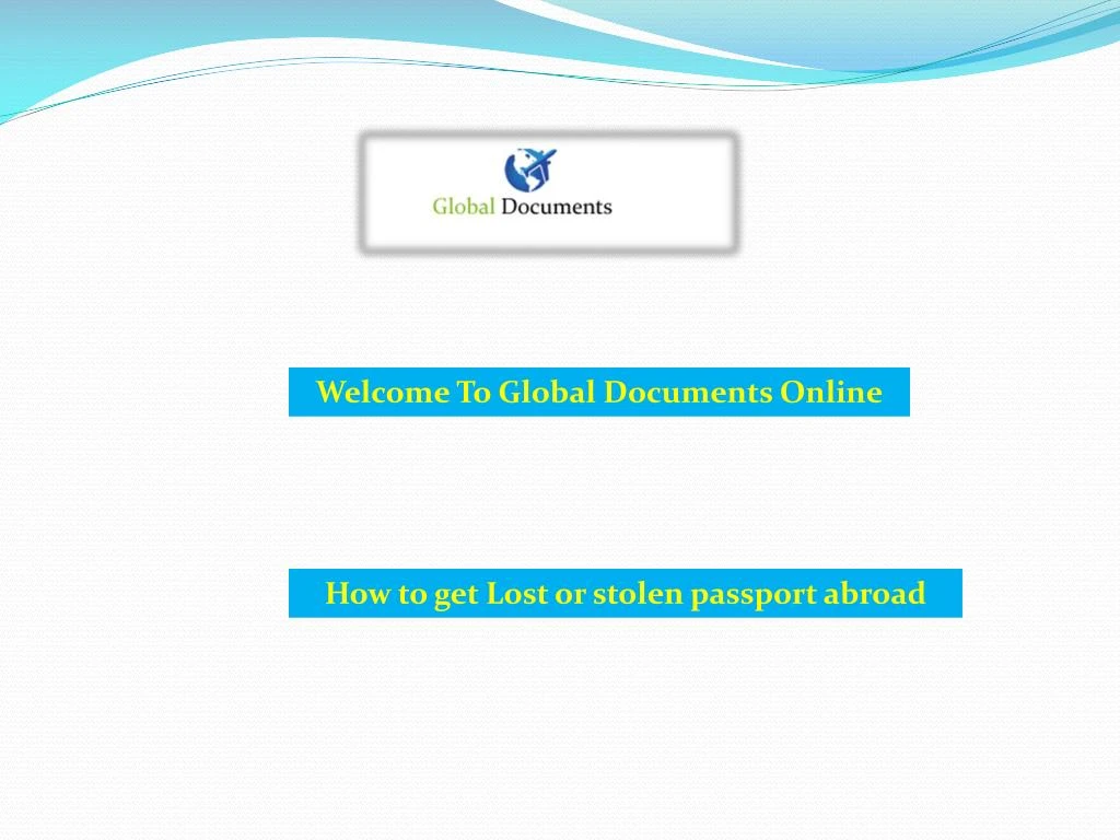 welcome to global documents online