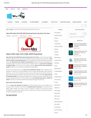 Opera Mini Apk - slide 1