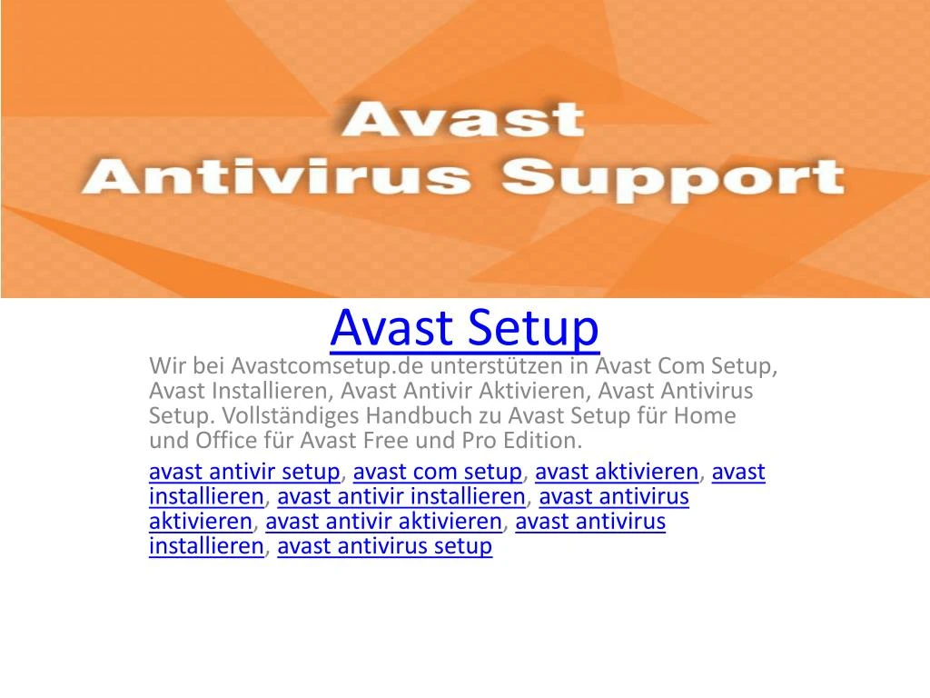 avast setup