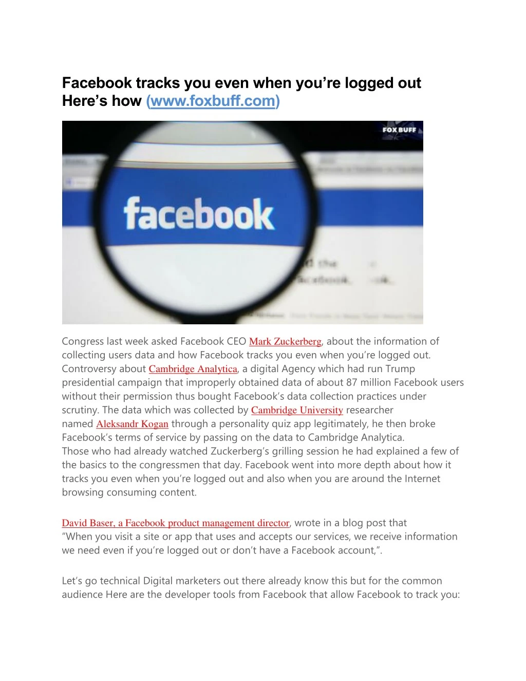 facebook tracks you even when you re logged