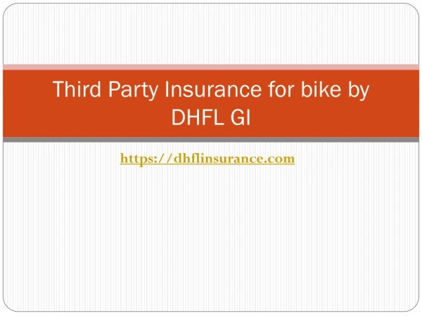 Third Party Insurance from DHFL GI