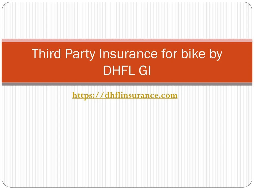 third party insurance for bike by dhfl gi