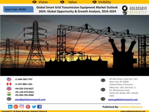 Global Smart Grid Transmission Equipment Market Outlook 2024: Global Opportunity & Growth Analysis, 2016-2024