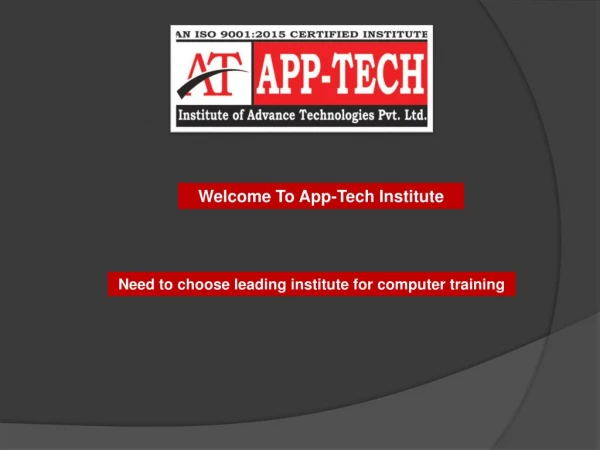 Need to choose leading institute for computer training