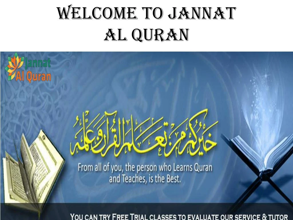 welcome to jannat al quran