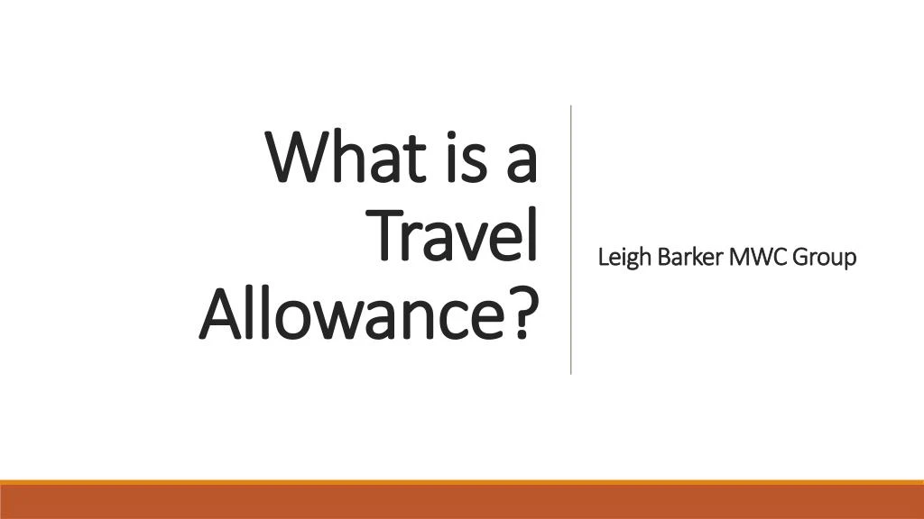what is a travel allowance