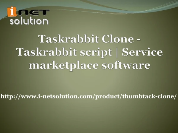 Service marketplace software - (i-netsolution)