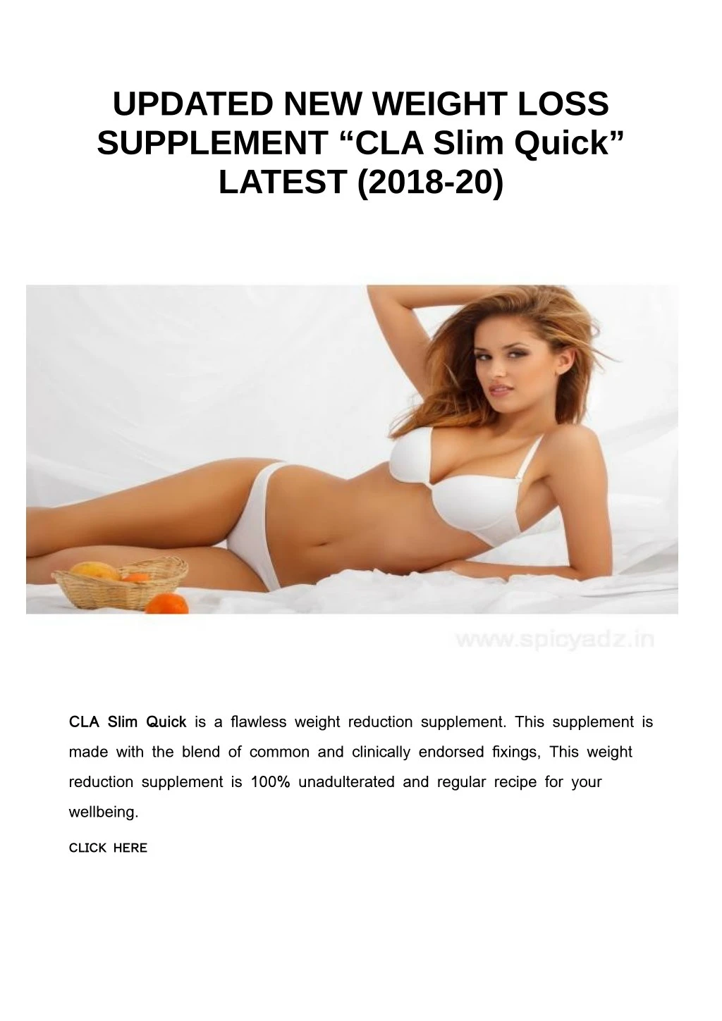 updated new weight loss supplement cla slim quick