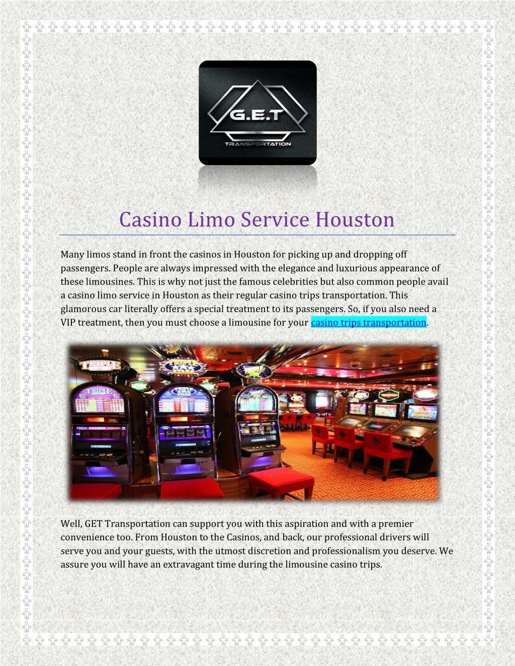 casino limo service houston