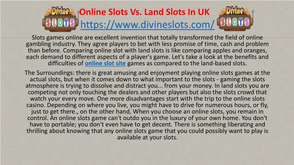 online slots vs land slots in uk