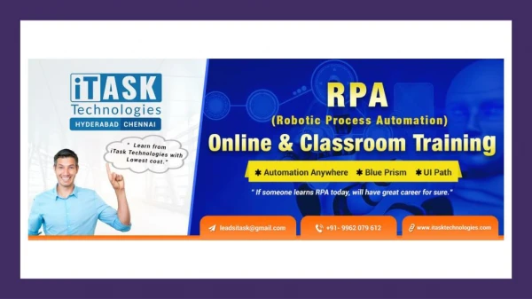 Top RPA Training in Chennai and Hyderabad