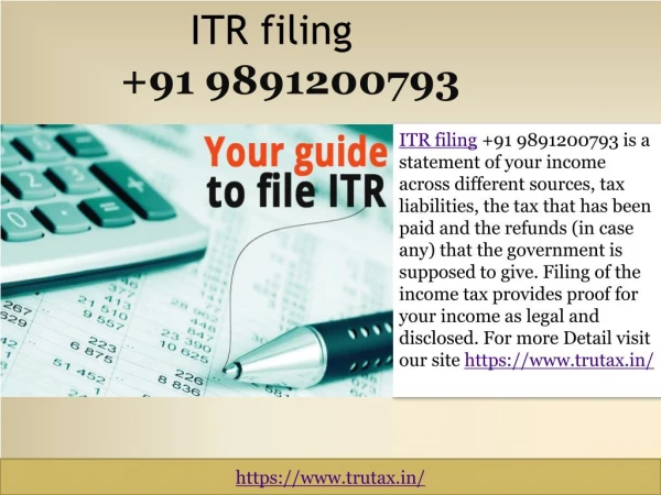 E-filing income tax returns in India 09891200793 the last date for Assessment Year 2017-18
