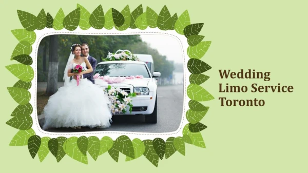 Wedding Limo Service Toronto at EliteGTAlimo.com