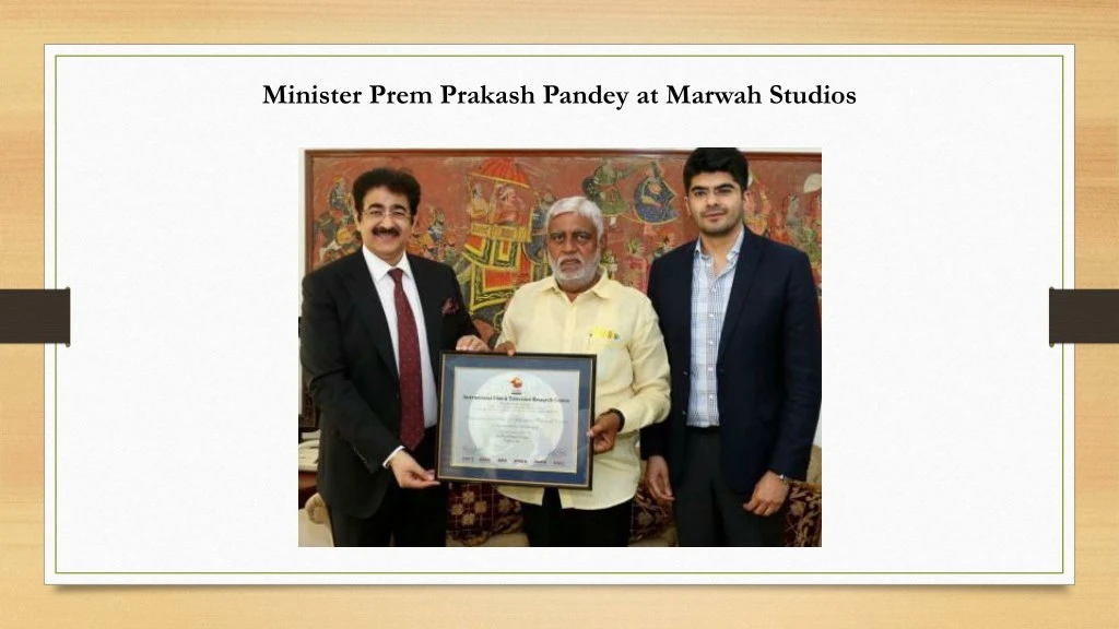 minister prem prakash pandey at marwah studios