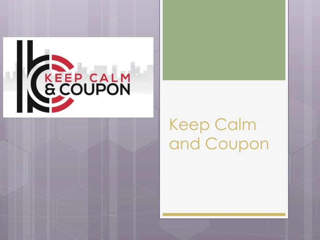 keep calm and coupon