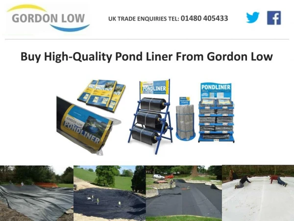 Buy High-Quality Pond Liner From Gordon Low