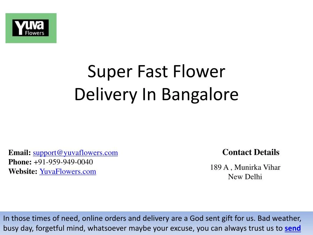 super fast flower delivery in bangalore