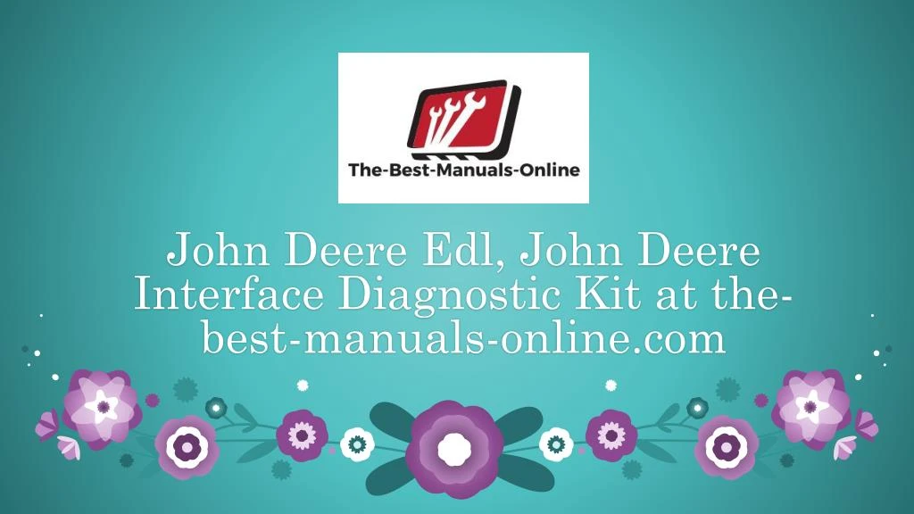 john deere edl john deere interface diagnostic kit at the best manuals online com
