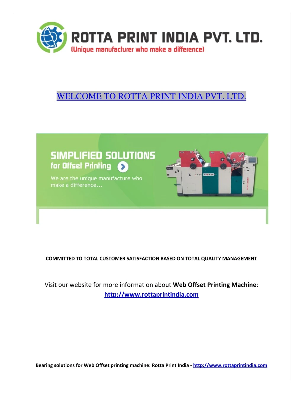welcome to rotta print india pvt ltd