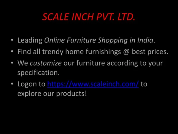 Home Furniture Online India | Scale Inch