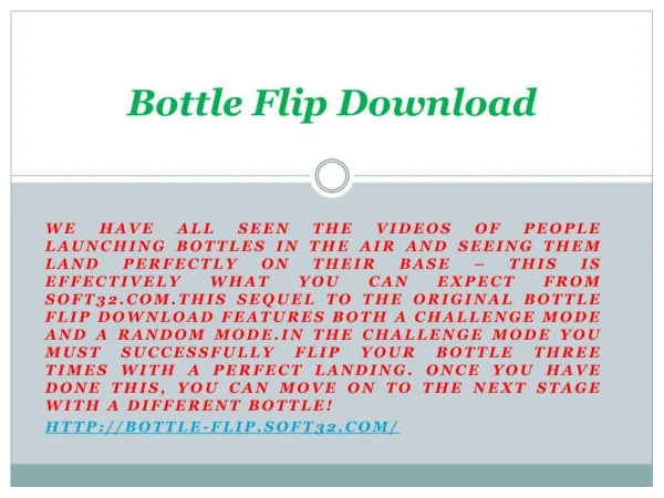 Play Bottle Flip On PC