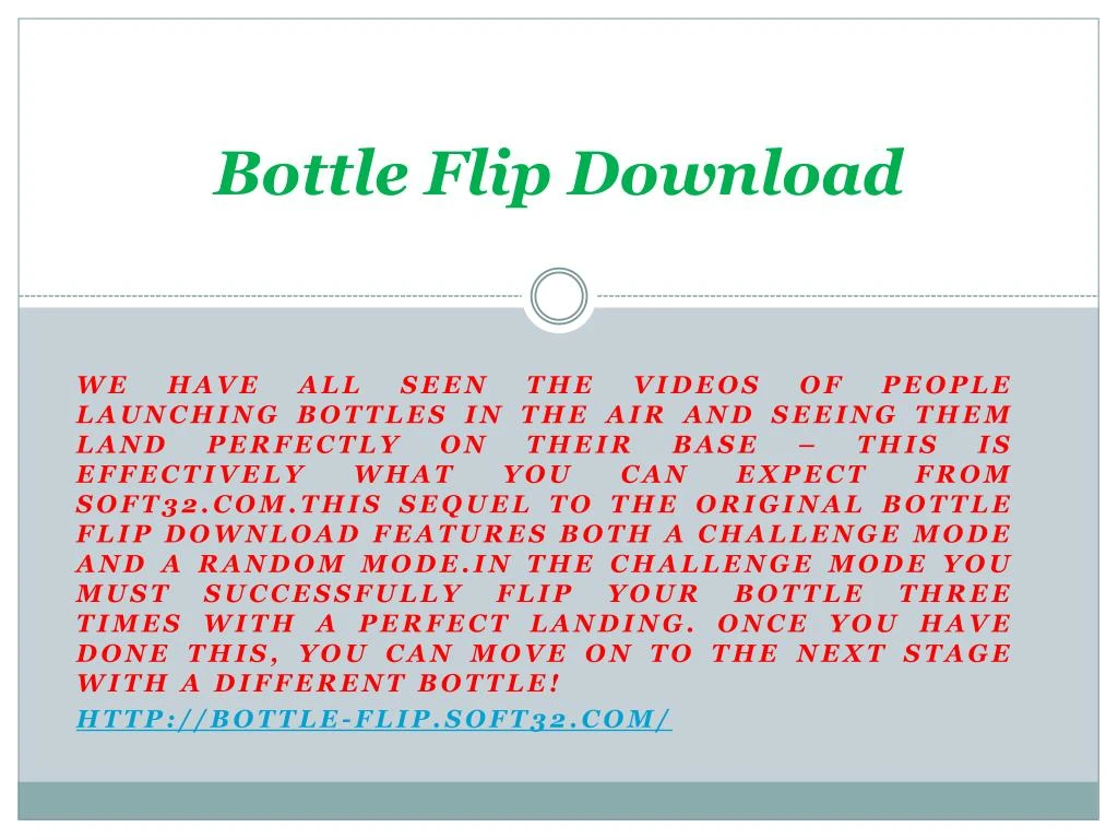bottle flip download