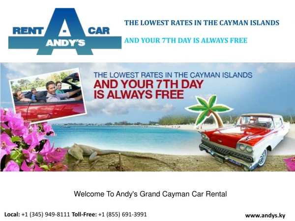 Book Your Rental Car for 6 Days and Get 7th day Free in Cayman