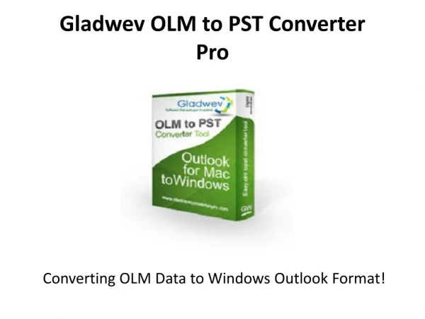 Converting OLM Data to Windows Outlook Format