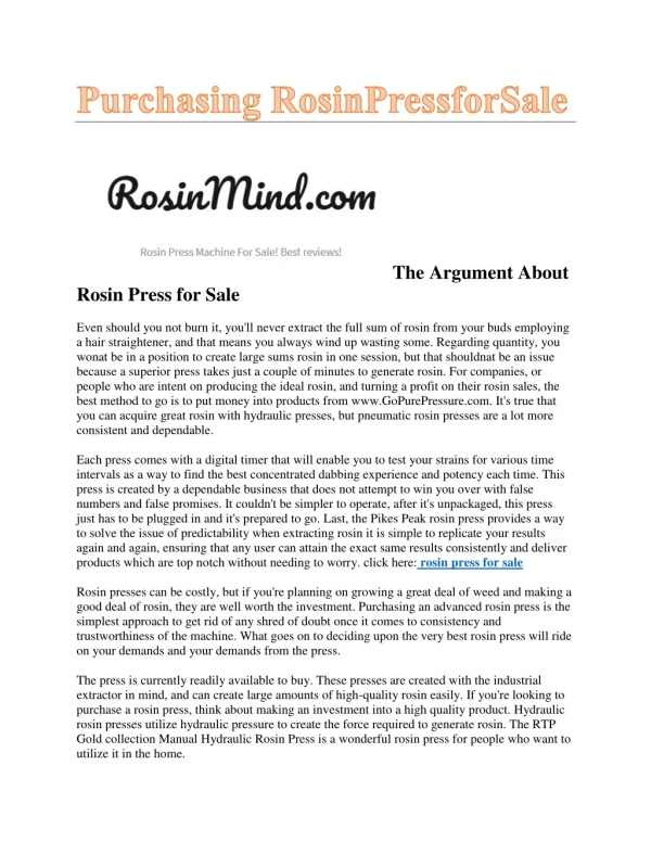 rosin press machine