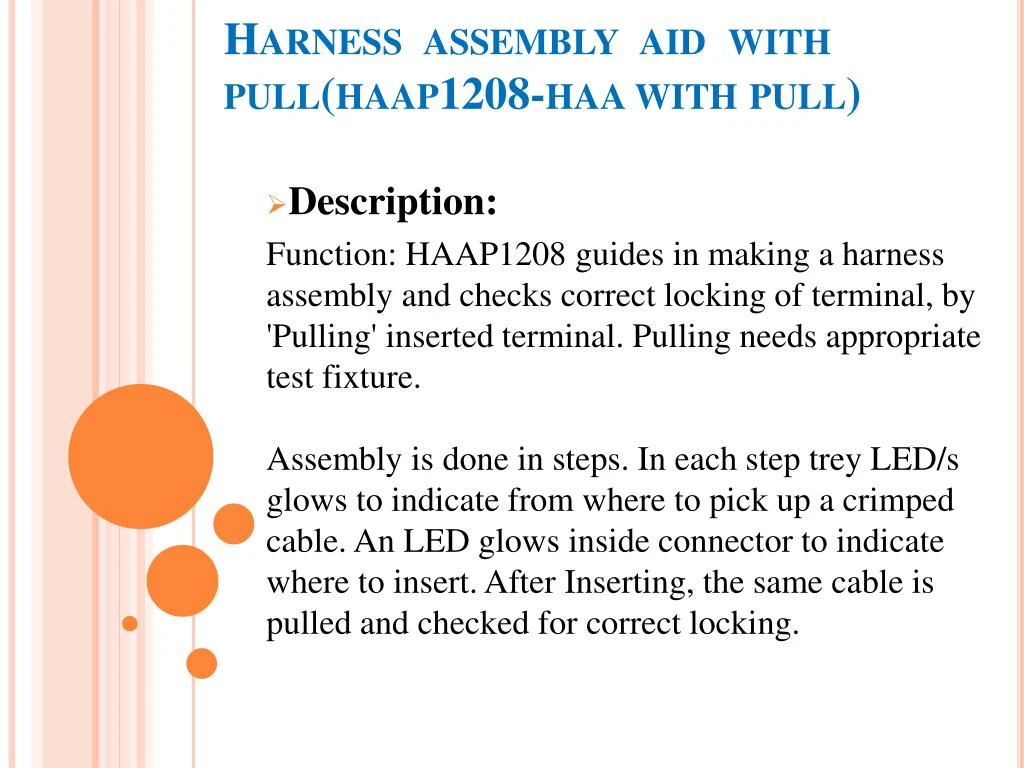 harness assembly aid with pull haap1208 haa with pull