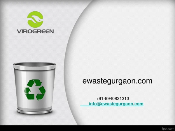 Disposal of electronic waste in Gurgaon