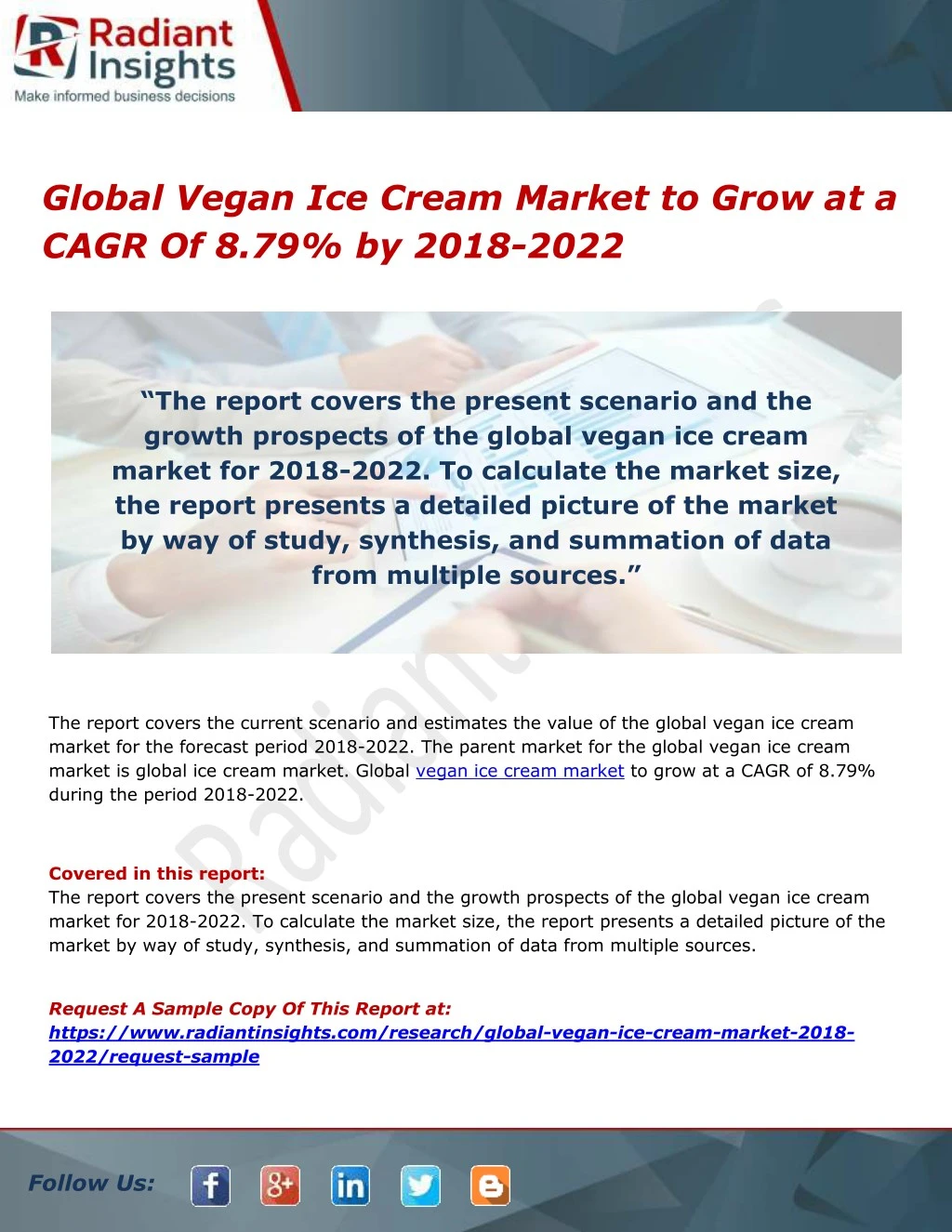 global vegan ice cream market to grow at a cagr