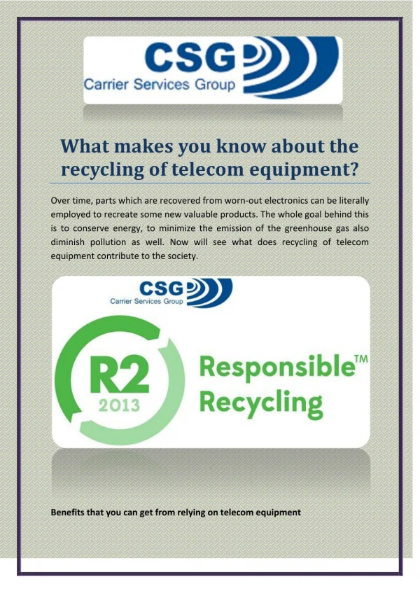 what makes you know about the recycling
