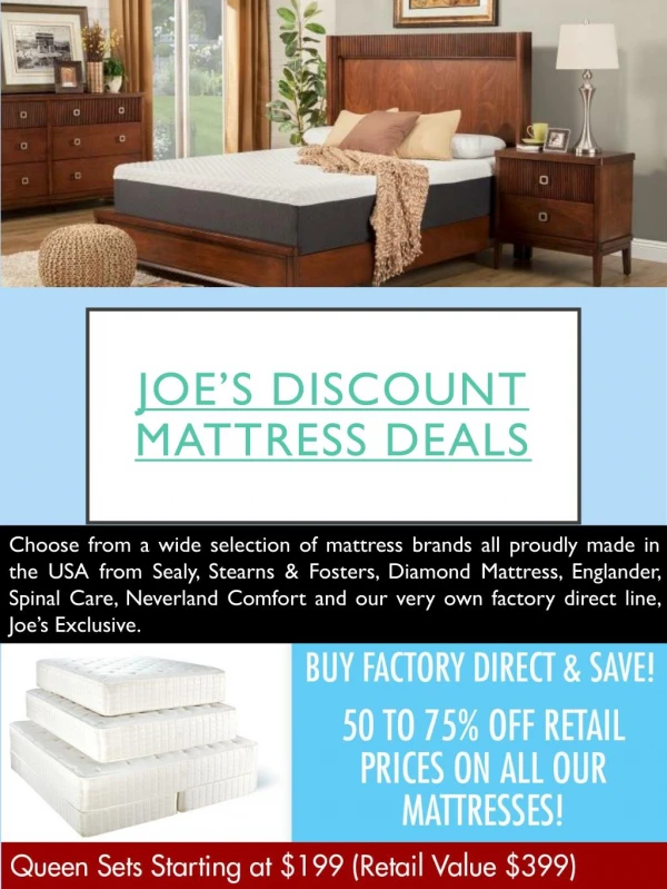 Joe’s Discount Mattress Deals