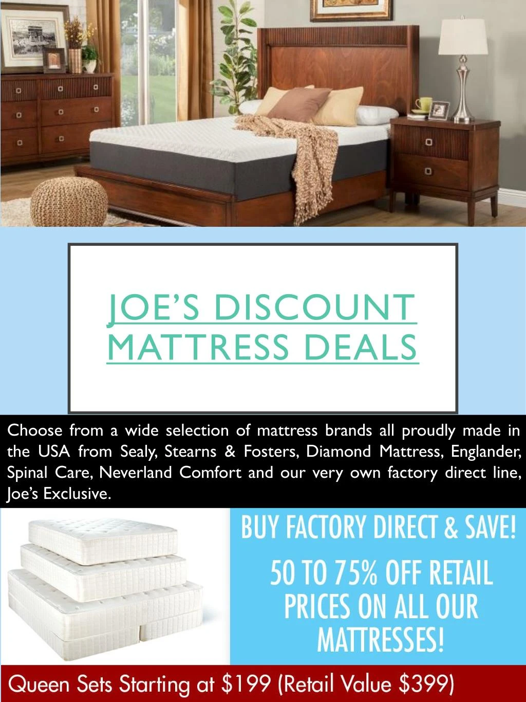 joe s discount mattress deals