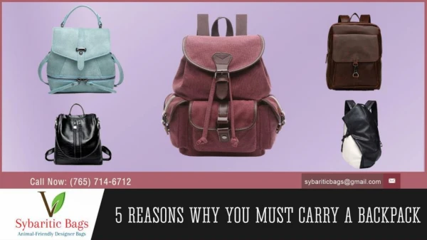 5 Reasons why you must carry a backpack