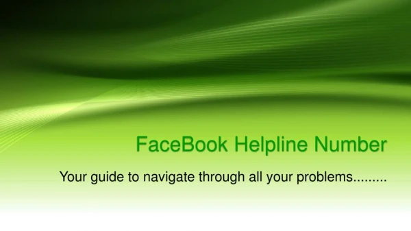 FaceBook Helpline Number